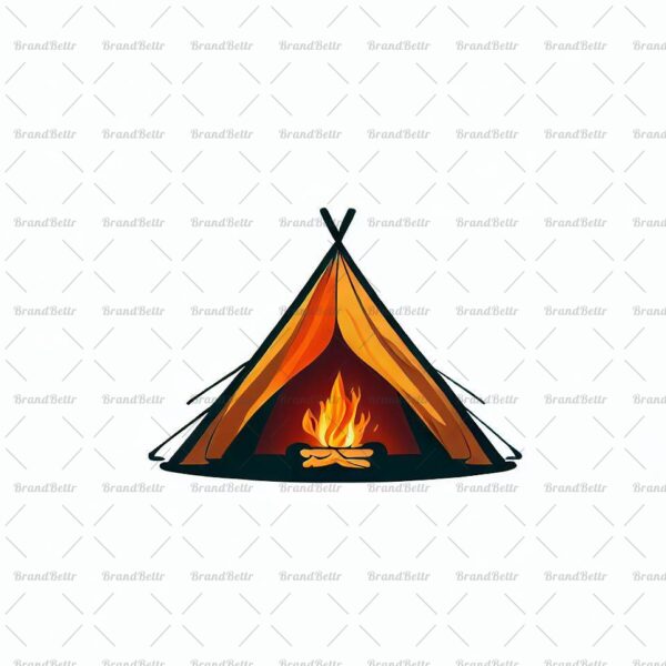 Zelt und Lagerfeuer